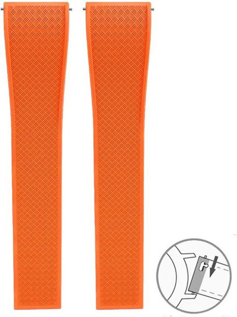 Gurtfreak Uhrenarmband Fluorkautschuk, Tropic, Faltschließe, 19mm, rot, Unisex - Bild 1