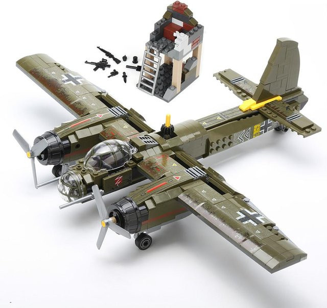 Huiqibao Militär Ju-88 Bombing Flugzeug Baustein WW2 559-teiliges Set - Bild 1