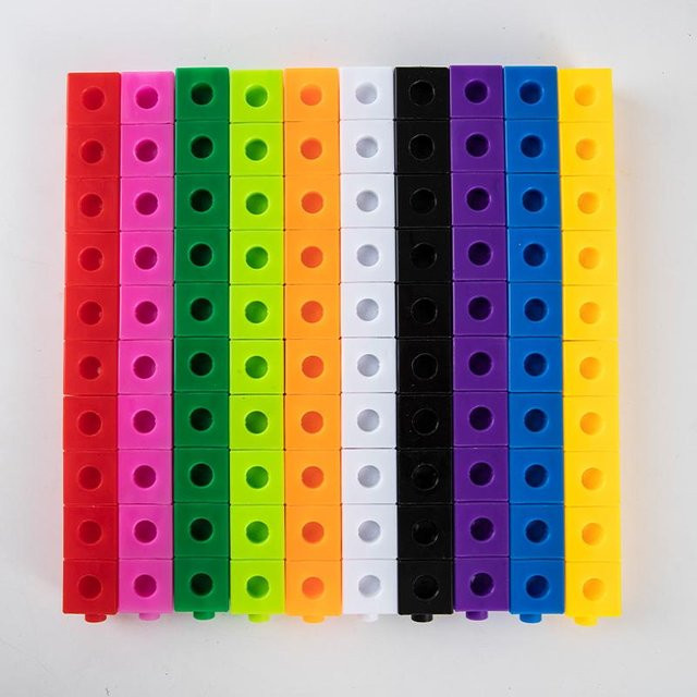 ouyaohong Montessori Mathematik-Würfel, Zahlenblöcke, Zählspielzeug, Lernspielzeug - Bild 1