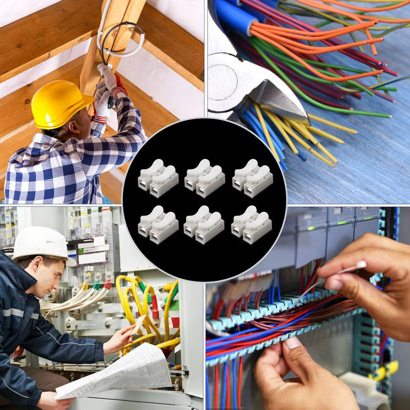 AOKIN 50 Stück CH2 Push-in Schnelldrahtkabel-Stecker, 2-polige federbelastete elektrische Anschlüsse, 10 A, 220 V - Bild 6