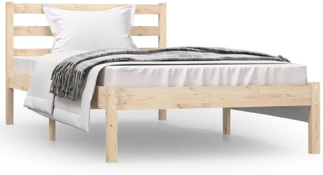 vidaXL Massivholzbett aus Kiefer in Braun, B/T/H: 90 x 190 x 69,5 cm - Bild 1