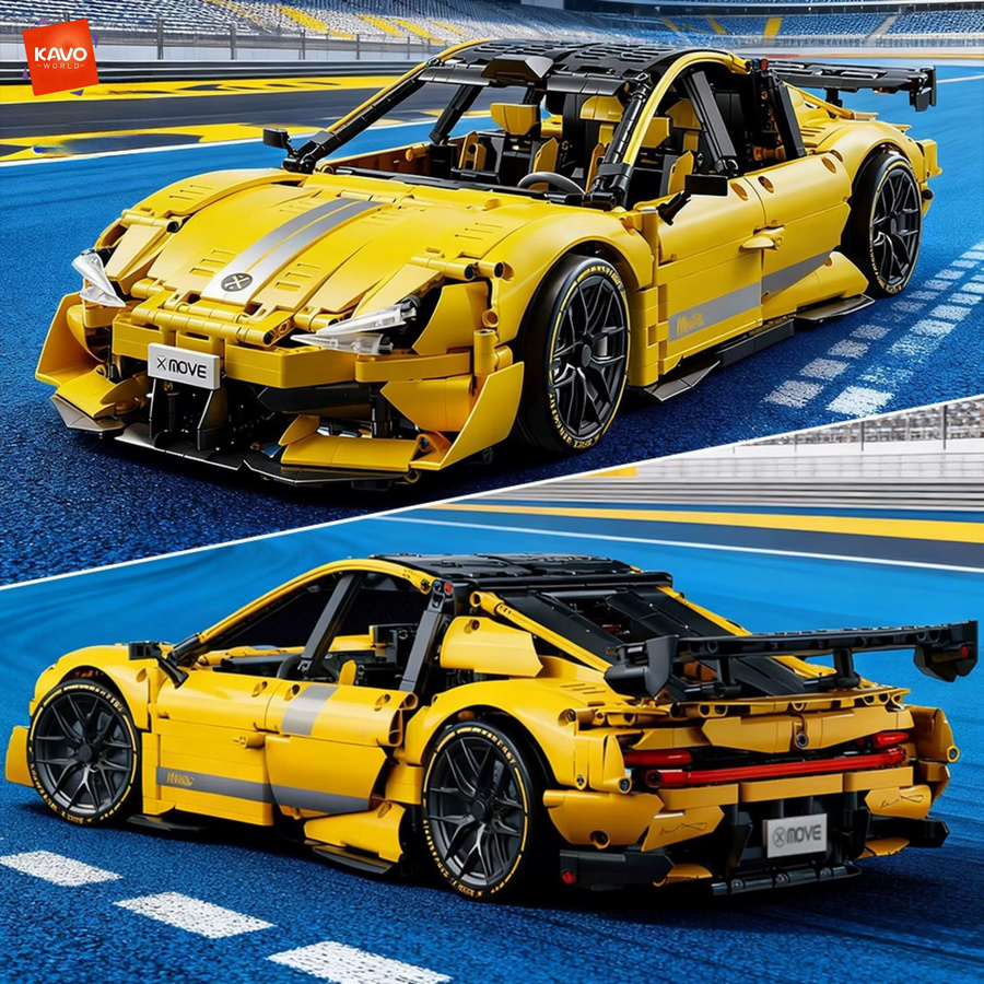 KAVOWORLD Mechanischer Rennwagen-Bausatz, Gelb, 1:10, 2143 Teile - Bild 2