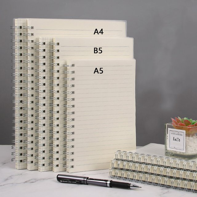 Minimalistisches Studenten-Notizbuch mit Softcover und Aufklebern, liniertes Design, 80 Blatt, Weiß/Transparent - Bild 1