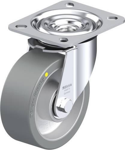Blickle L-ALTH 100K-AS Lenkrolle aus verzinktem Stahl und Aluminium in Silber, Rad-Durchmesser: 100 mm, Tragfähigkeit: 250 kg - Bild 1
