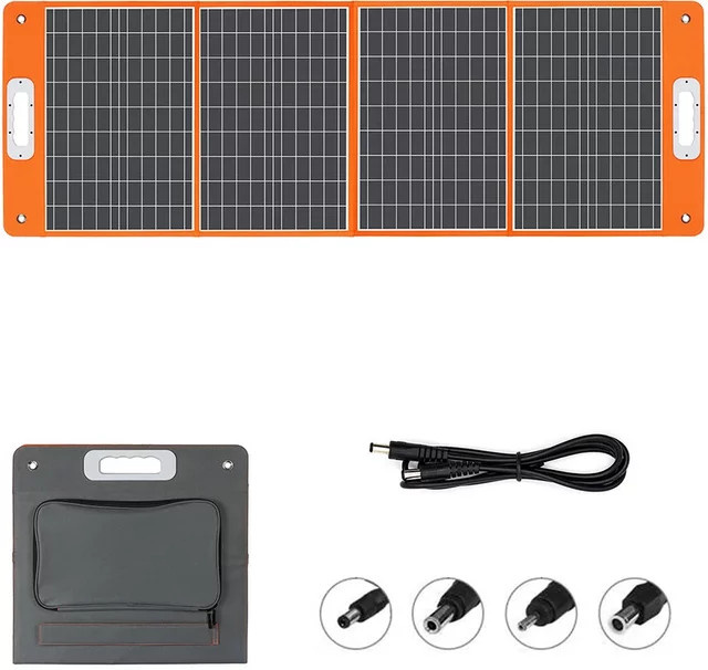 FlashFish TSP18V100W Faltbares Solarpanel Tragbares Solarladegerät mit DC und USB-Ausgang für Outdoor, Camping und Wohnmobil - Bild 1