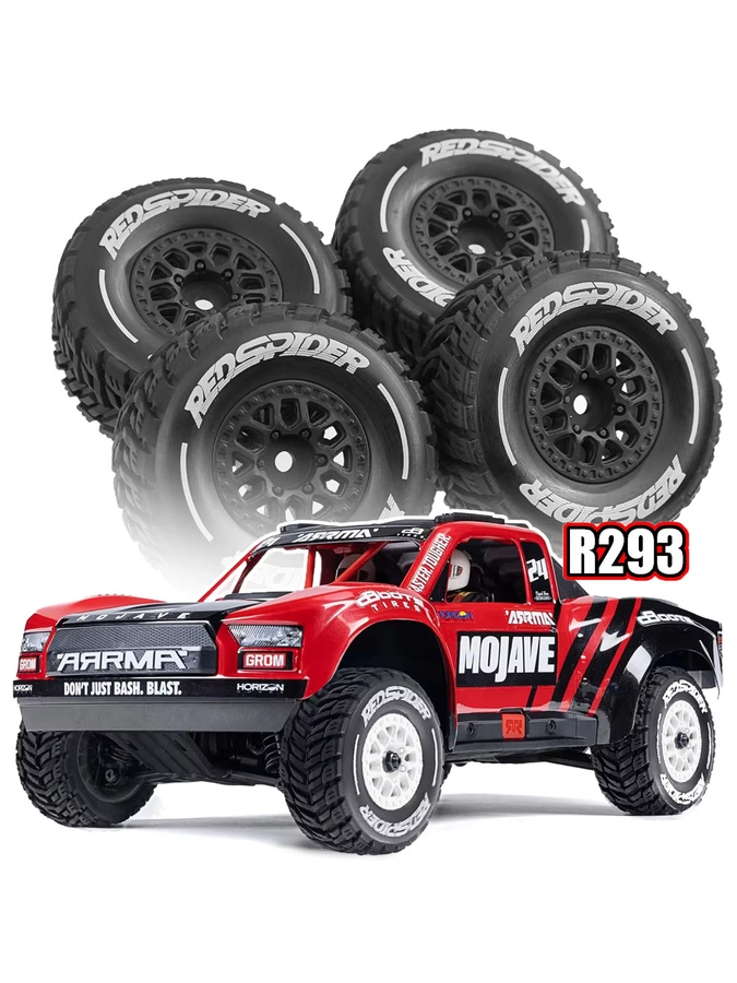 LC Racing Mini Mojave GROM 1/14 Short Truck RC Reifen Räder, 4-teiliges Set, Gummi - Bild 7