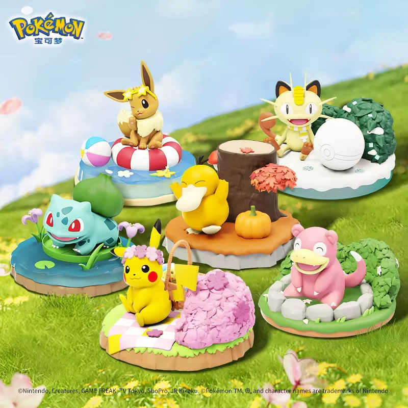 Pokémon Actionfiguren, Psyduck Pikachu Eevee Meowth Bulbasaur Slowpoke - Bild 5