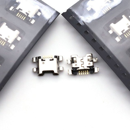 50 Stück Micro USB Ladegerät Stecker Dock Connector Lade Port Buchse in Silber für Huawei Y9, Y7, Y7 Pro, Y7 Prime, Y6S, Y6 Pro, Y6, Y6 Prime und Y5 2019