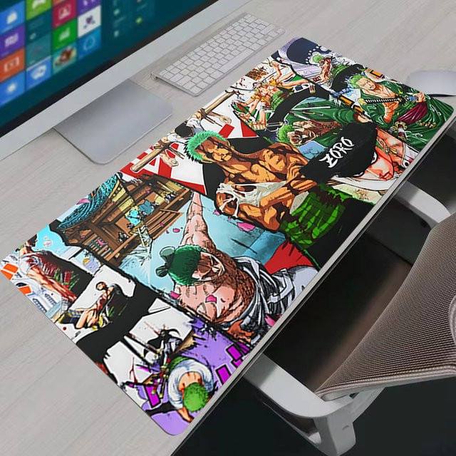 Bandai One Piece Zoro Anime Mauspad Rutschfeste Schreibtischunterlage in Multicolour - Bild 1