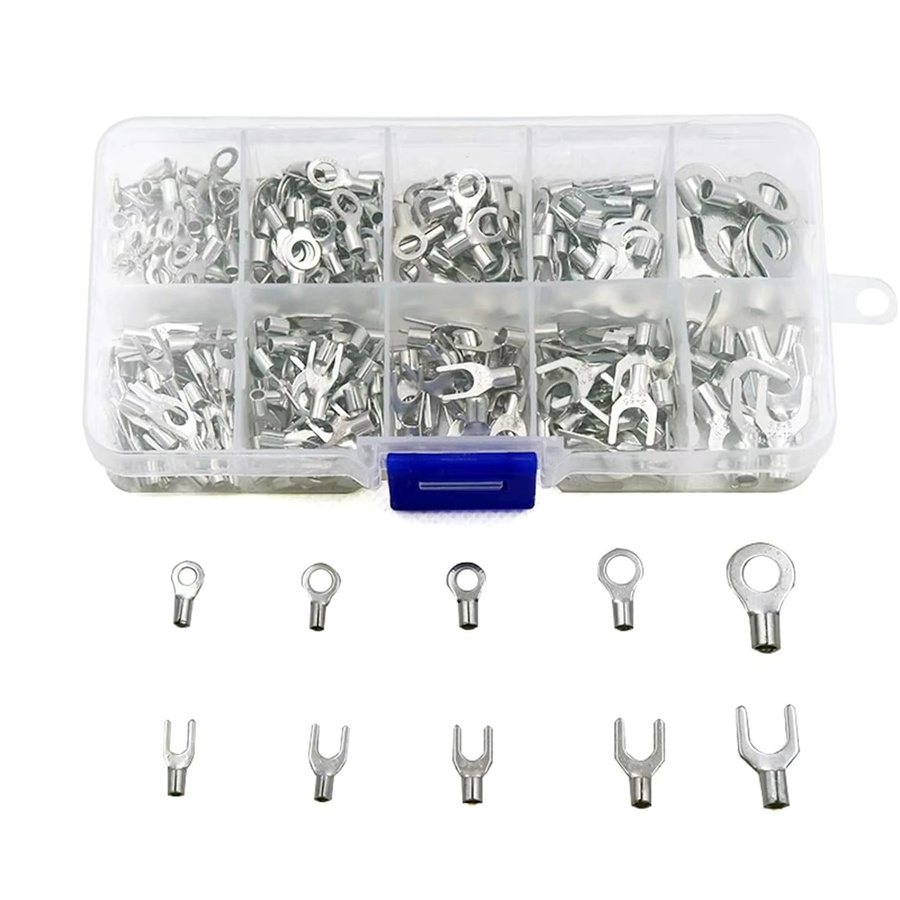 HOHERT 320-teiliges Crimp-Terminal-Set mit elektrischen Steckern und U/O-Spleißanschlüssen in Multicolor, Drahtverbinder für 2,8/4,8/6,3 mm Kabelanschlussstecker - Bild 2