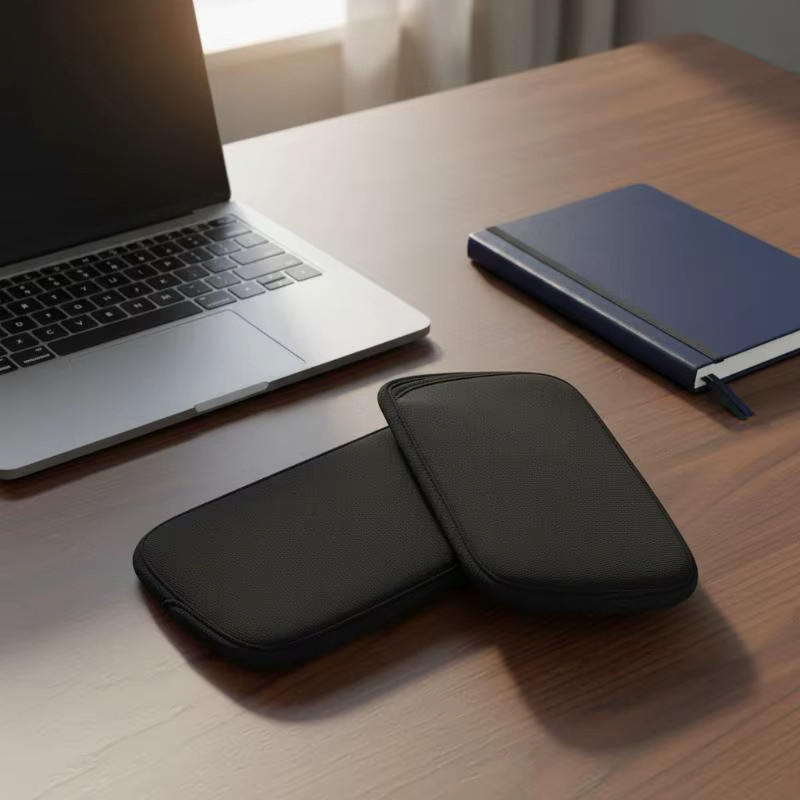 Große Neopren-Handytasche in Schwarz – Universelle stoßfeste und wasserfeste Hülle für dein Smartphone, deine Powerbank und andere digitale Geräte - Bild 2