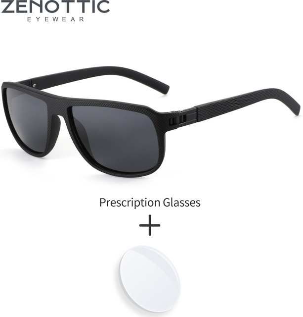 ZENOTTIC Sonnenbrille Rechteckig, TR90, Vollrand, Schwarz, Herren, polarisiert - Bild 1