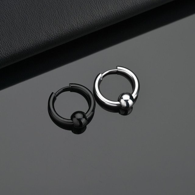 Creolen Edelstahl, Silber, 18mm, Unisex - Bild 1