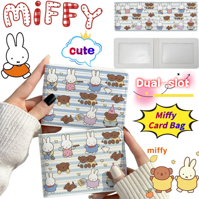 Miffet Rabbit Karten-Set mit Cartoon-Blumen-Design, multifunktionales Zwei-in-Eins-Aufbewahrungsset für Ausweis und Führerschein in Multicolour - Bild 1