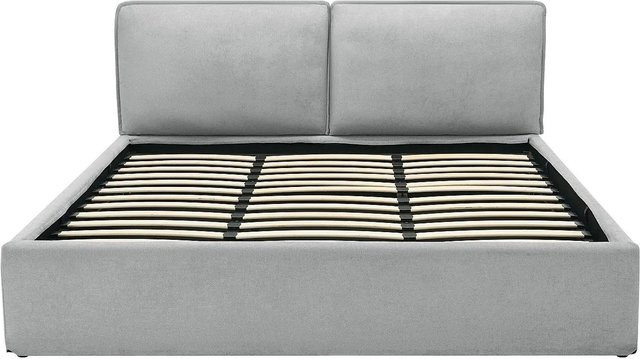 Vente-unique Bett Tenese mit Bettkasten in Lichtgrau, B/T: 180 x 200 cm, Höhe: 225 cm - Bild 1