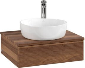 V&B Waschtischunterschrank Antao mit Frontstruktur in Weiß, B/T/H: 60 x 50 x 19 cm - Bild 1