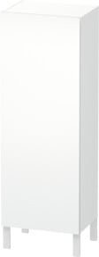 Duravit L-Cube Halbhochschrank in Weiß Supermatt mit Glastür links, B/T/H: 50 x 36,3 x 132 cm - Bild 1