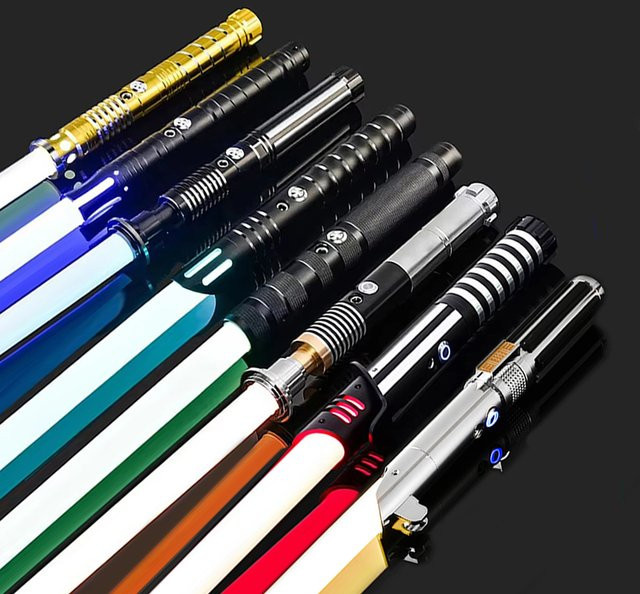DiXinNi RGB Metall-Lichtschwert, mit Smooth Swing Funktion, 16 Farbwechsel, 16 Geräusche, ab 14 Jahren - Bild 1