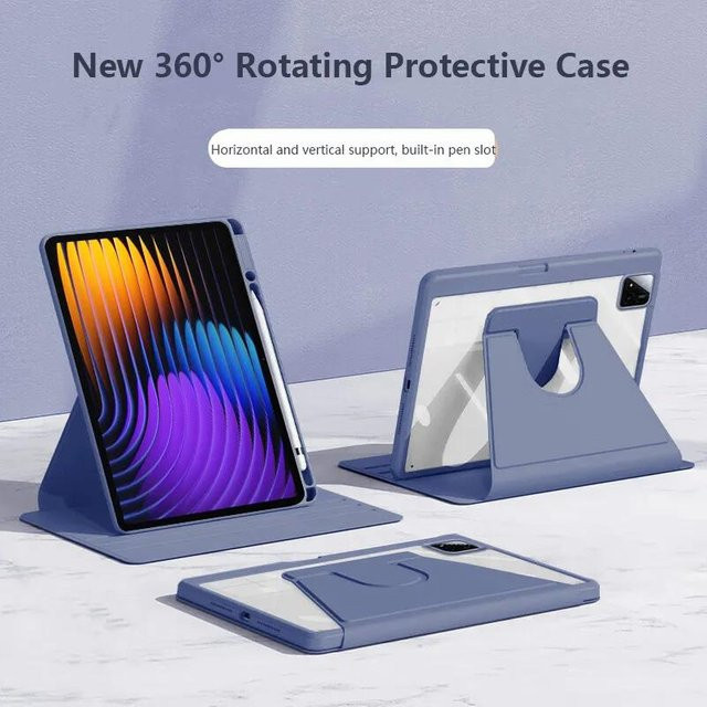 Xiaomi 360 Grad drehbare Acrylhülle mit Stifthalter für Pad 8, 8 Pro, SE und Mini in Violett - Bild 1