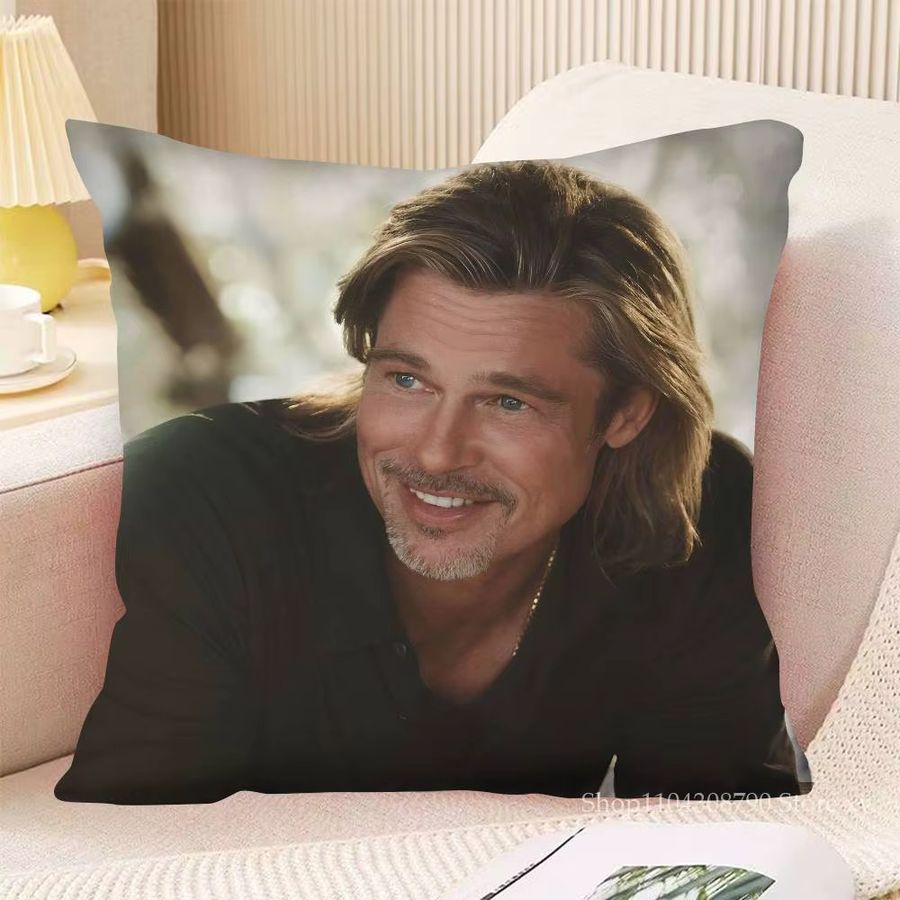 Brad Pitt Kissenbezug Fashion Square für Schlafzimmer und Sofa zur Dekoration - Bild 6