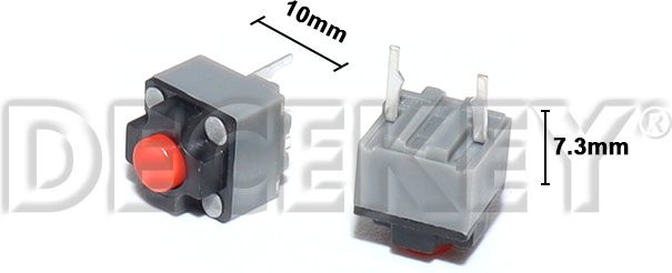 DECEKEY 10 Stück Geräuschlose Mikroschalter Stummschalttasten für kabellose und kabelgebundene Mäuse, B/T/H: 6 x 6 x 7,3 mm - Bild 1