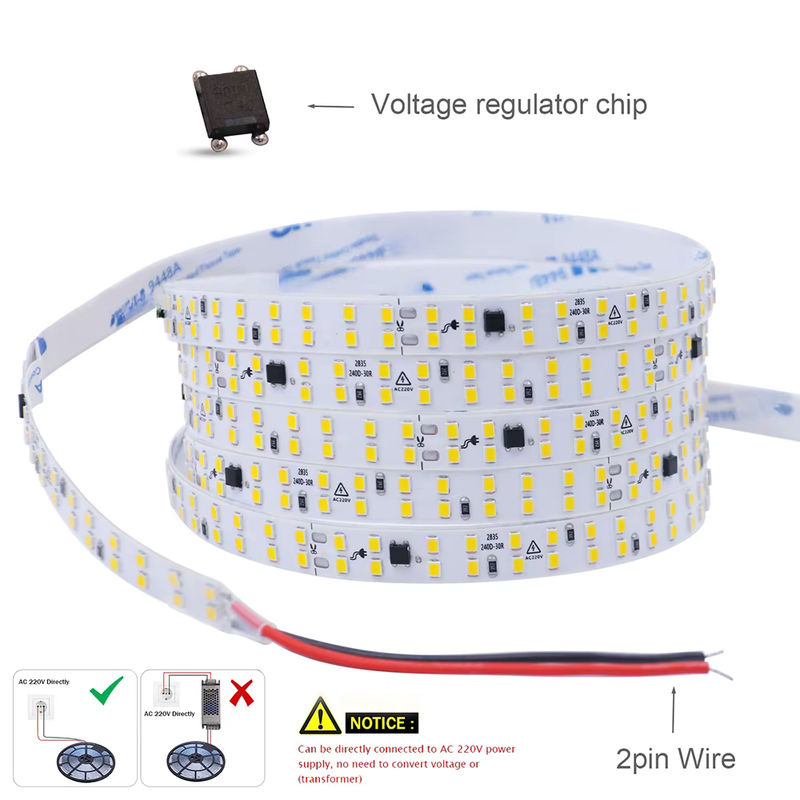 KISUFU RGB LED-Streifen mit 9 Farben, IP55 wasserfest, selbstklebend, AC 230V für die Home-Beleuchtung, Multicolor und Weiß - Bild 4