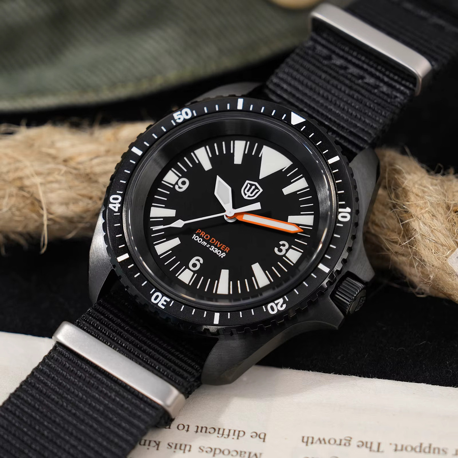 Watchdives Armbanduhr, Vintage, Quarz, Edelstahl, 38 mm, Herren - Bild 2