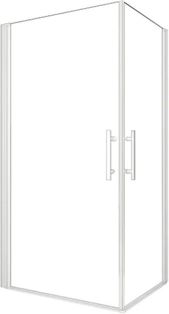 Duschparadies Duschkabine mit Drehtür aus ESG-Glas, Farbe: Transparent, B/T: 100 x 90 cm - Bild 1