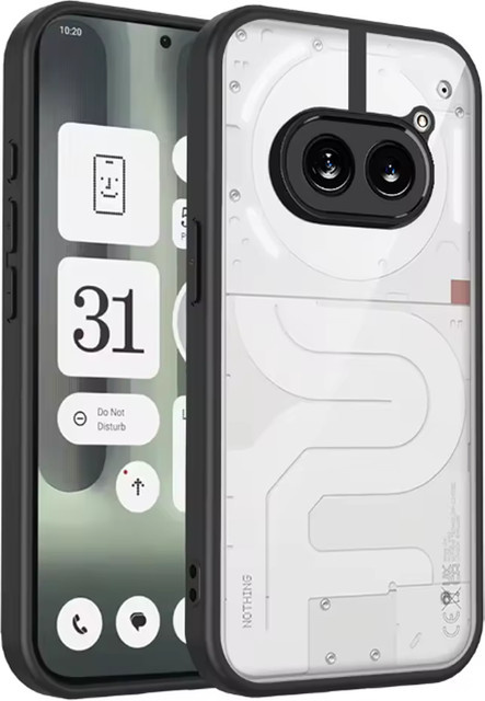 Stoßfeste Silikon-Schutzhülle für Nothing Phone 2A Plus und Nothing Phone 2A, transparente matte Rückseite mit Hartschale und Luftpolster-Schutz - Bild 1