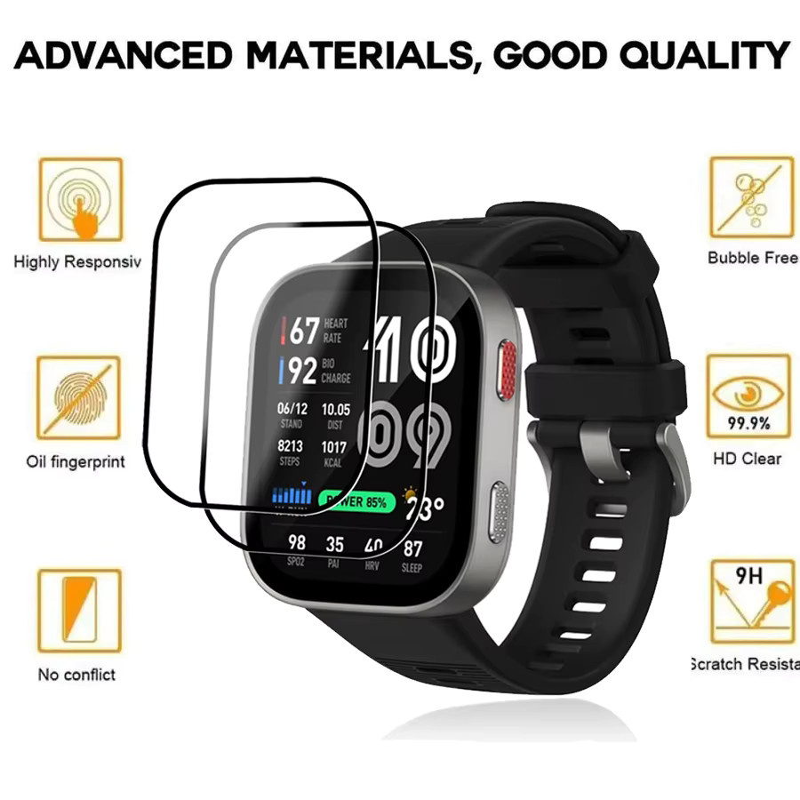 Displayschutzfolie Amazfit Bip Max, Silikon, transparent - Bild 5