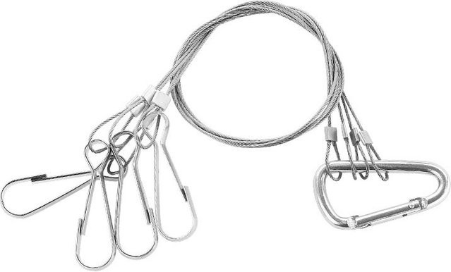 YXO YUXINOU Lichtaufhängungsset aus Edelstahl und verzinktem Stahl in Silber für Hängeleuchten und Wachstumsleuchten mit Hängeseilhaken und Kabel - Bild 1