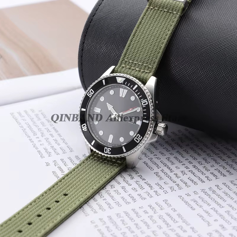 qinband Uhrenarmband Canvas, 20 mm, 22 mm, Textil, Unisex - Bild 1