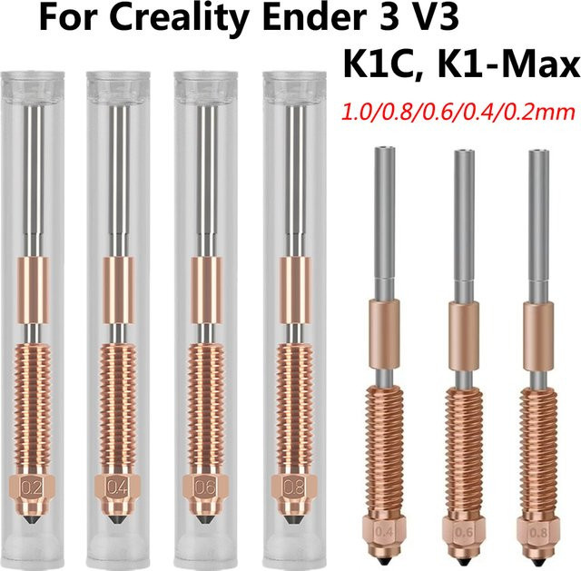 Creality All-in-One Kupfer-Titan High-Flow Schnellwechsel-Düsen für K1 Max, K1C und Ender-3 V3 - Bild 1