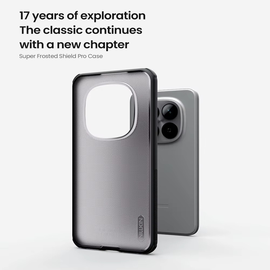 Nillkin Super Frosted Shield Pro Handyhülle für Redmi Note 15 Pro Plus 5G und Redmi Note 15 Pro 5G in Schwarz, stoßfeste Rückabdeckung mit Anti-Fingerabdruck-Funktion - Bild 2