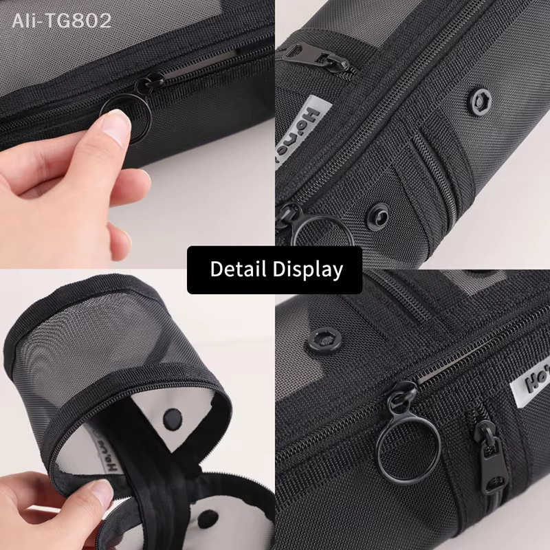 DIKALU Kosmetikpinselhalter Reise-Kosmetiktasche, Schwarz, Unisex - Bild 3