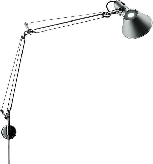 Artemide Tolomeo Parete Wandleuchte aus Aluminium in Silber, verstellbares Design für Wohnzimmer und Schlafzimmer - Bild 1