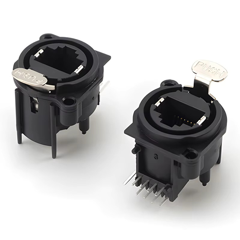 TITAK 10er Set XLR 3-polige Stecker und Buchsen in Schwarz als quadratisches PCB-Panel-Mount-Chassis - Bild 3