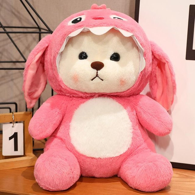 Roter Teddybär-Puppe, Plüschtier, 28cm - Bild 1
