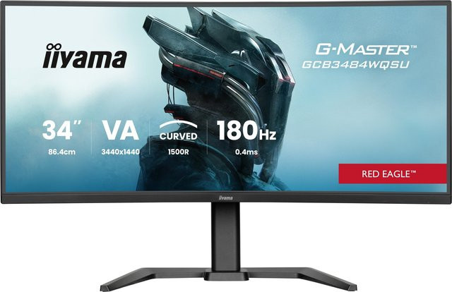 iiyama G-Master GCB3484WQSU-B1 Red Eagle Curved Gaming-Monitor, 34 Zoll, UWQHD, Schwarz - Bild 2