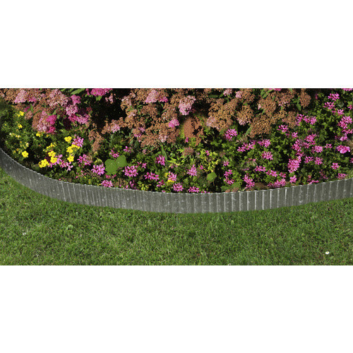 FLORAWORLD Rasenkante Große Welle aus Stahl in Silber, Höhe: 15 cm, Länge: 500 cm - Bild 1