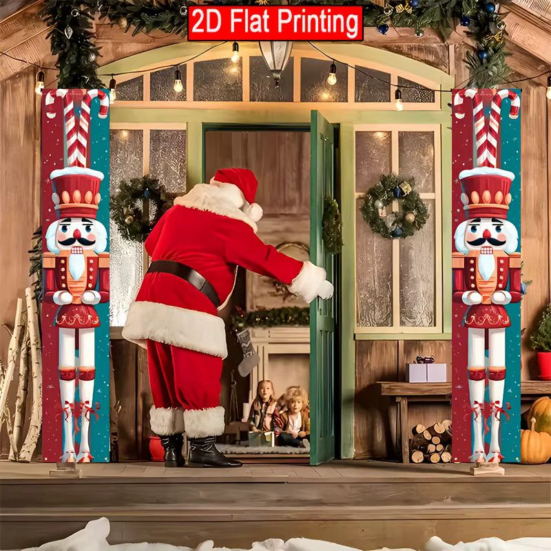 VIKAMA 2D Weihnachts-Nussknacker-Banner zur Wanddekoration für dein Zuhause, H x B: 30 x 30 cm - Bild 5