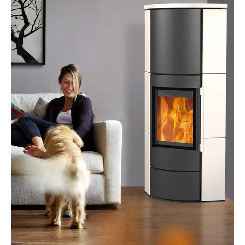 Kaminofen FIREPLACE Adelaide aus Keramik in Schwarz und Grau mit 6 kW Leistung, B/T/H: 143,0 x 70,4 x 44,2 cm - Bild 3