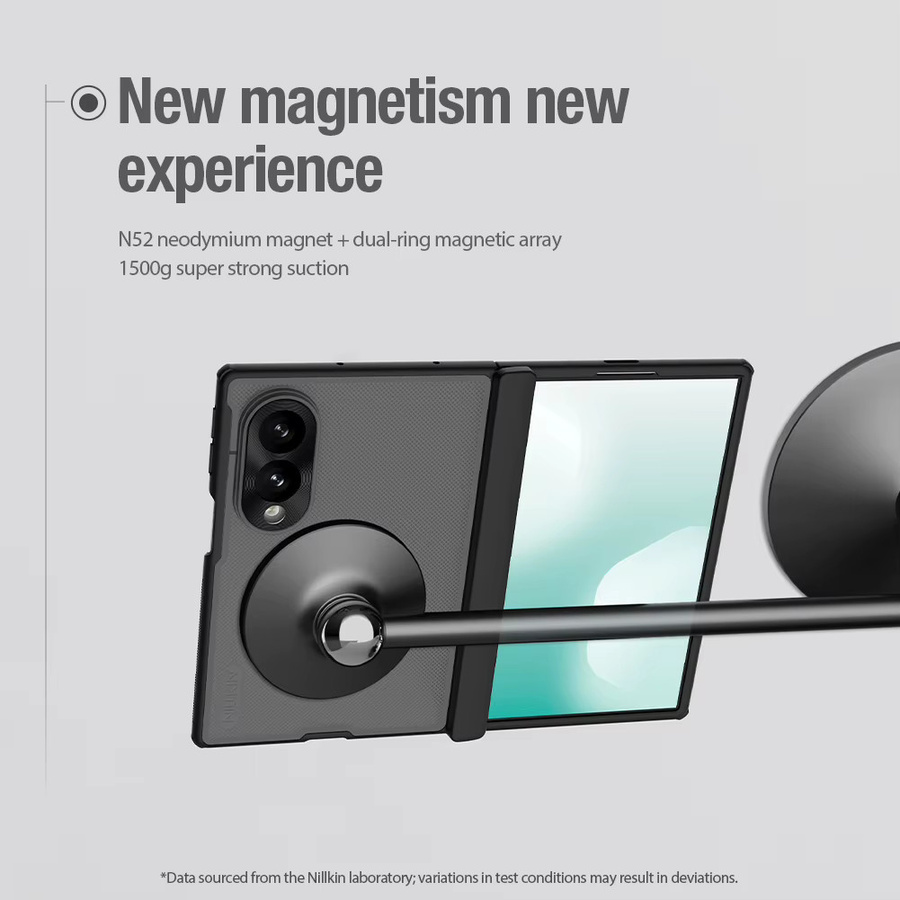 NILLKIN MagSafe Hülle für Samsung Galaxy Z Fold 8, stoßfeste magnetische Rückabdeckung in Schwarz - Bild 2