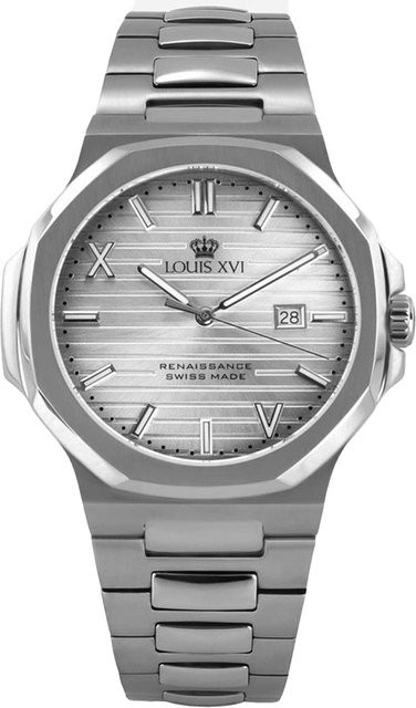 Louis XVI Herrenuhr, Quarz, Edelstahl, 40 mm, Silber, 5 ATM - Bild 1
