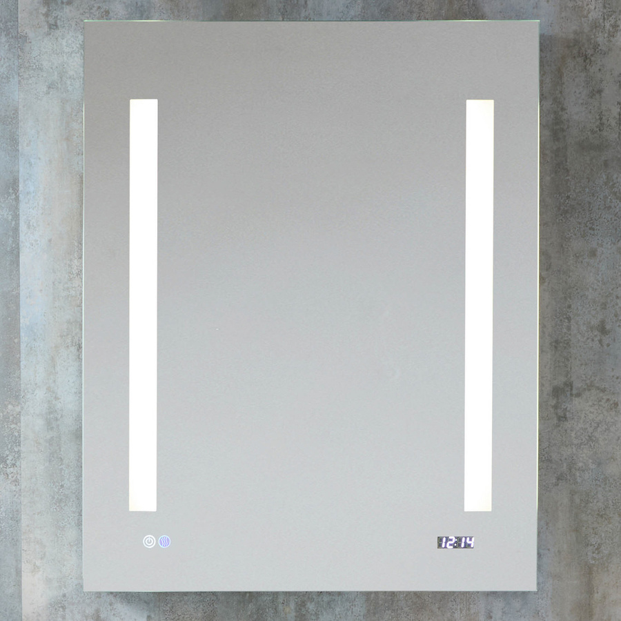 Moderner Spiegelschrank Ossa von Hudson Reed mit LED-Beleuchtung, Anti-Beschlag-Funktion und Sensor-Schalter, Farbe Silber, B: 60 cm, H: 75 cm, T: 12 cm - Bild 1