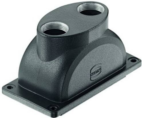 Harting Wanddurchführungsgehäuse 11126001711 in Schwarz aus Aluminium - Bild 1