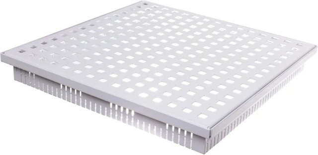Kantfuchs24 Terrassenrost Pro Style Auffangwanne und Trittblech aus MAGNELIS Stahl in Silber, B/T/H: 40 x 40 x 5 cm - Bild 1