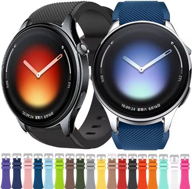 Xiaomi Uhrenarmband Silikon, 22 mm, Schwarz - Bild 1