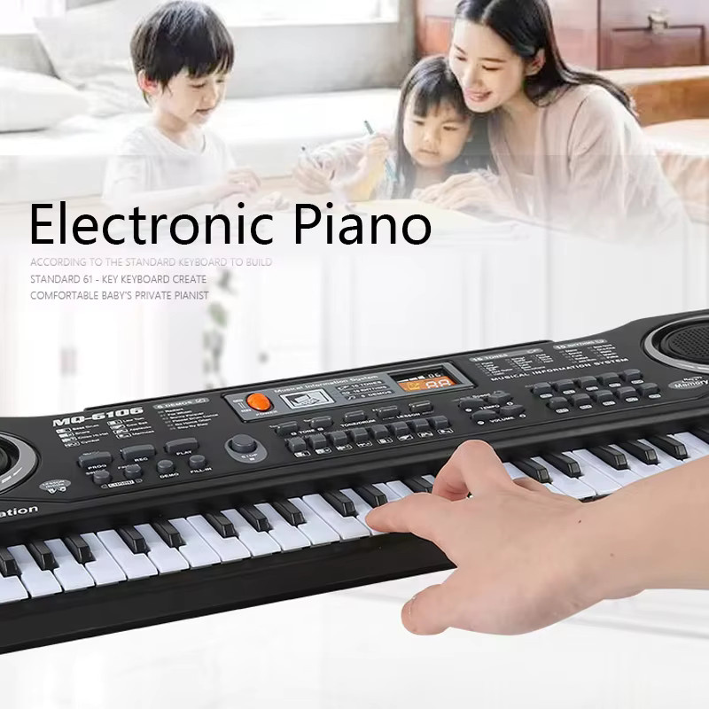 OEING Elektronisches Kinderklavier, Lernspielzeug, Musikinstrument, mit Mikrofon - Bild 5