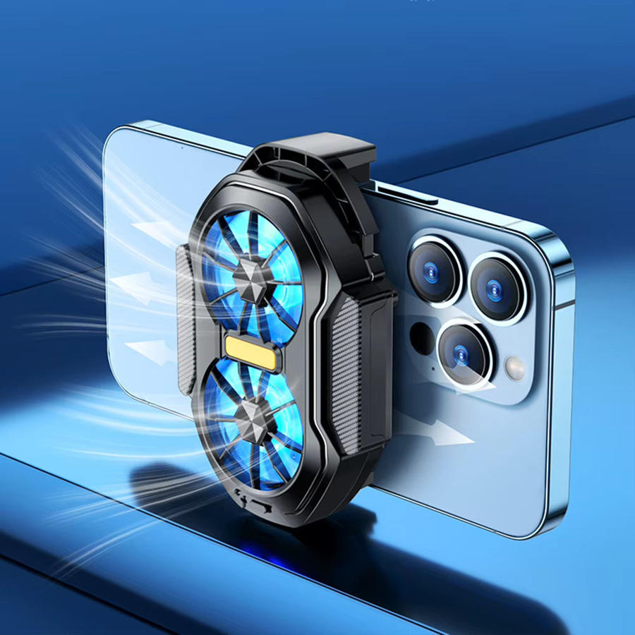 MOJOYCE FS01 Dual Fan Handy Kühler Schwarz mit USB-Anschluss für Android und iOS - Bild 3